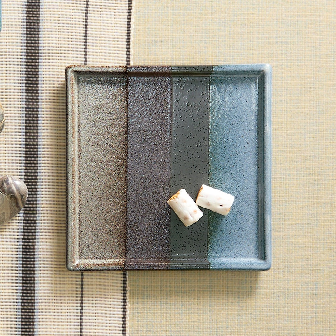 MINOYAKI Woven Pattern Square  Plate 00155 KDN021